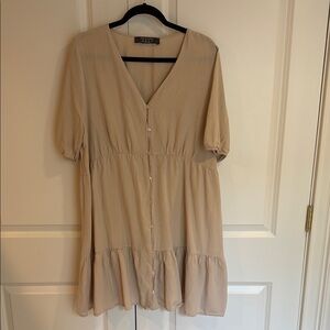 Primark Beige Button-Down Dress